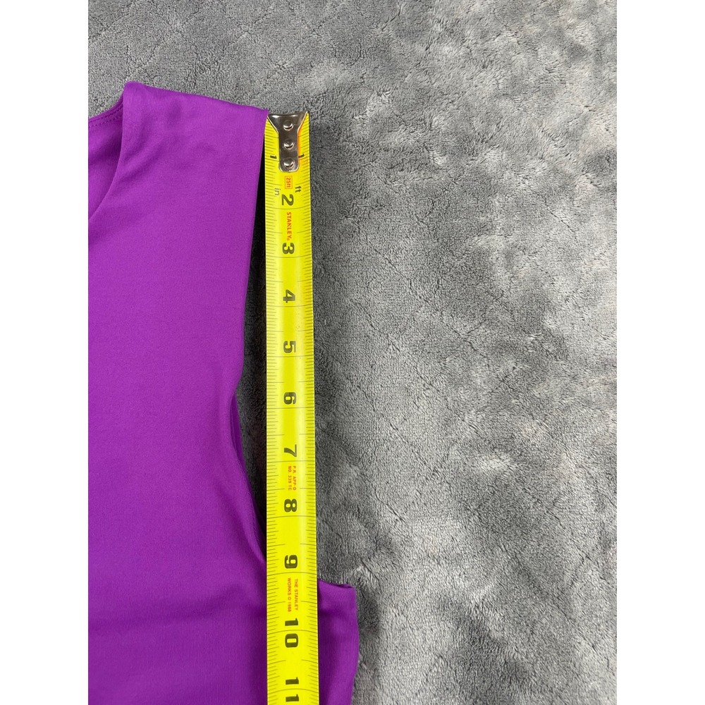 Babaton Purple Ribbed Ruched Tank‎ Top Size L - Picture 5 of 9